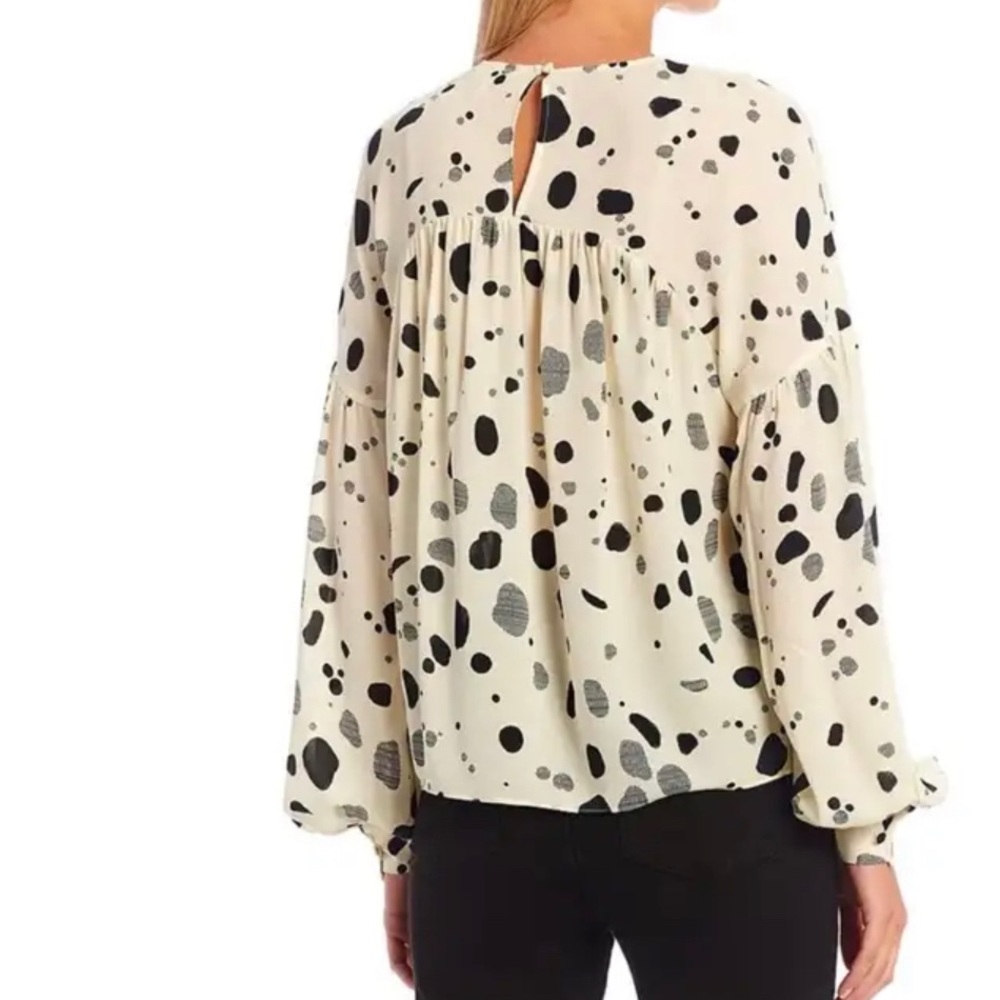 Ted Baker London Dannica Printed Long Cuffed Puff Sleeve Crew Neck Top 4